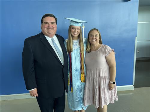 BOE member Greg Hulsey with daughter in cap and gown
